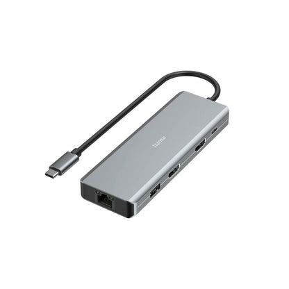 Hama Connect 2 Media 9 Port Hub | Multiport USB Hub with HDMI, USB & PD Charging | Compatible with Laptop, MacBook & Windows PC