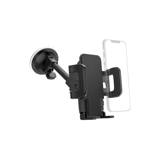 Hama Compact Mobile Holder | 360¡ Rotation Windshield Mount | Smartphone Tripod / Mobile Accessory | Compatible with iPhone, Android & Cameras