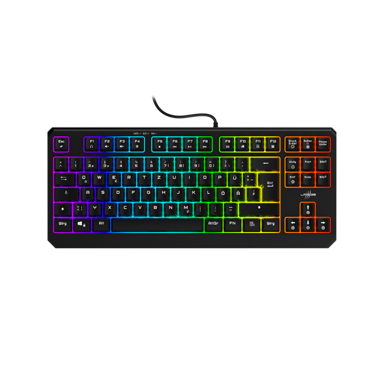 Hama Exodus 220 TKL Gaming Keyboard | Compact RGB | RGB Gaming Accessory | Compatible with PC, Laptop & Gaming Setup