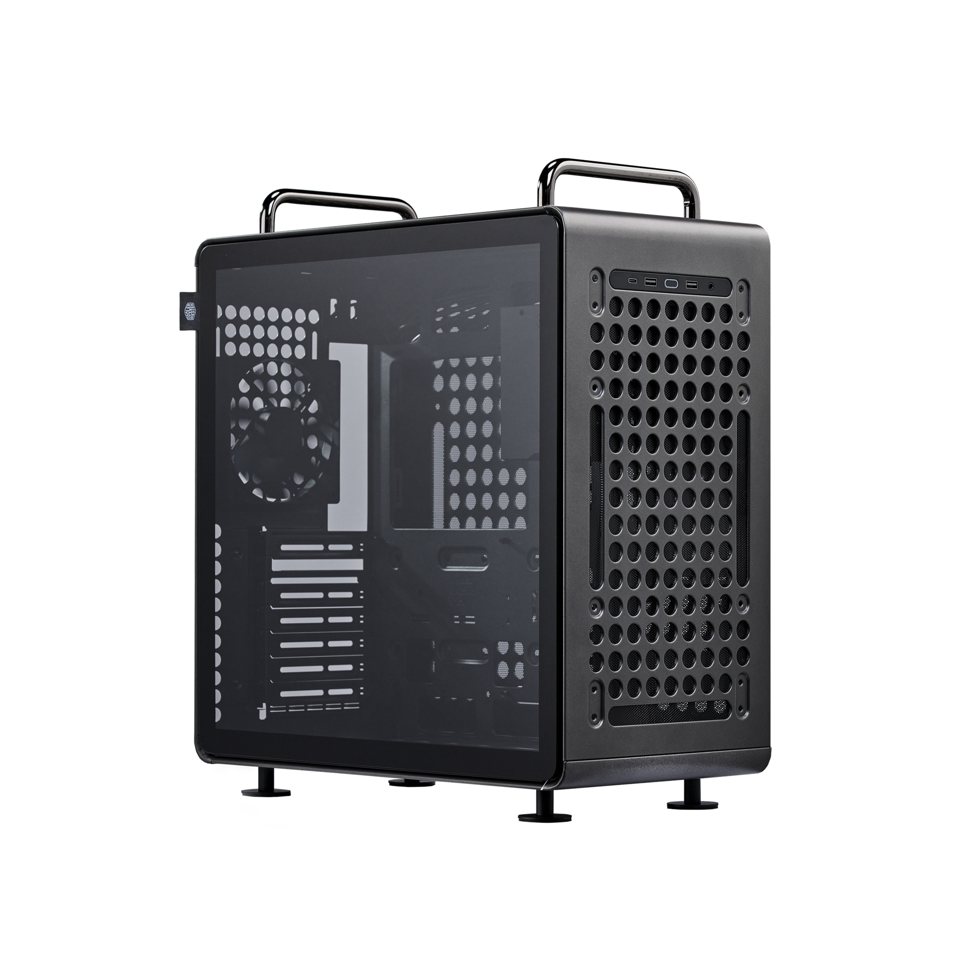 Cooler Master Qube 540 ATX mid tower cabinet front angle