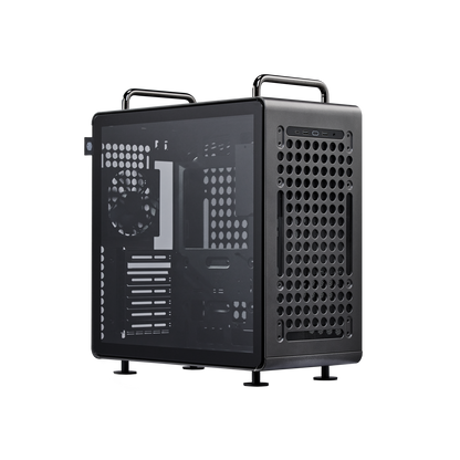 Cooler Master Qube 540 ATX mid tower cabinet front angle