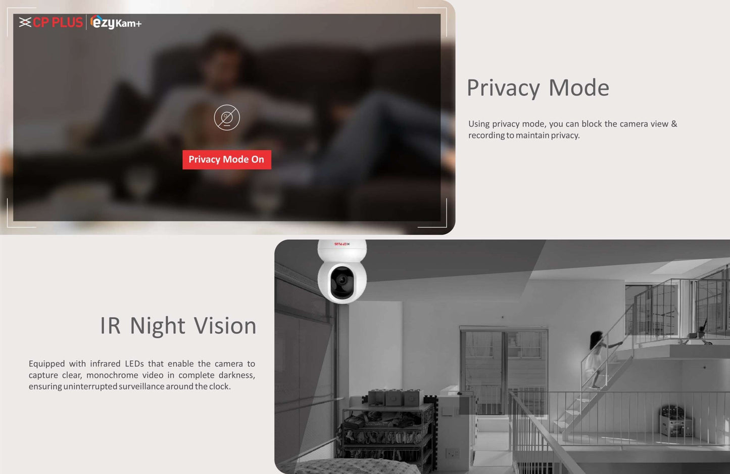 CP PLUS CP-E28Q 2MP WiFi |2Way Talk|Night Vision|Motion Detect Al...