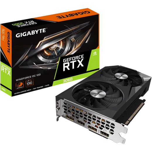 GIGABYTE Geforce RTX 3060 Windforce OC 12GB GDDR6 Graphics Card-GRAPHICS CARD-GIGABYTE-computerspace