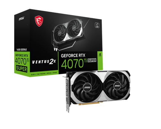 MSI GeForce RTX 4070 Ti SUPER 16G VENTUS 2X OC Graphics Card-GRAPHICS CARD-MSI-computerspace