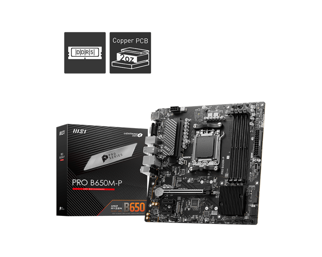 MSI Pro B650M-P Motherboard-Motherboards-MSI-computerspace