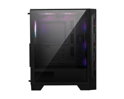 MSI MAG Forge 120A Airflow Premium Gaming PC Case: Auto RGB Fan, Vertical GPU Bracket, Side Air Vents, 360mm Radiator Support, 4mm Thick Tempered Glass, Supports Up to 8 Fans-Cabinet-MSI-computerspace