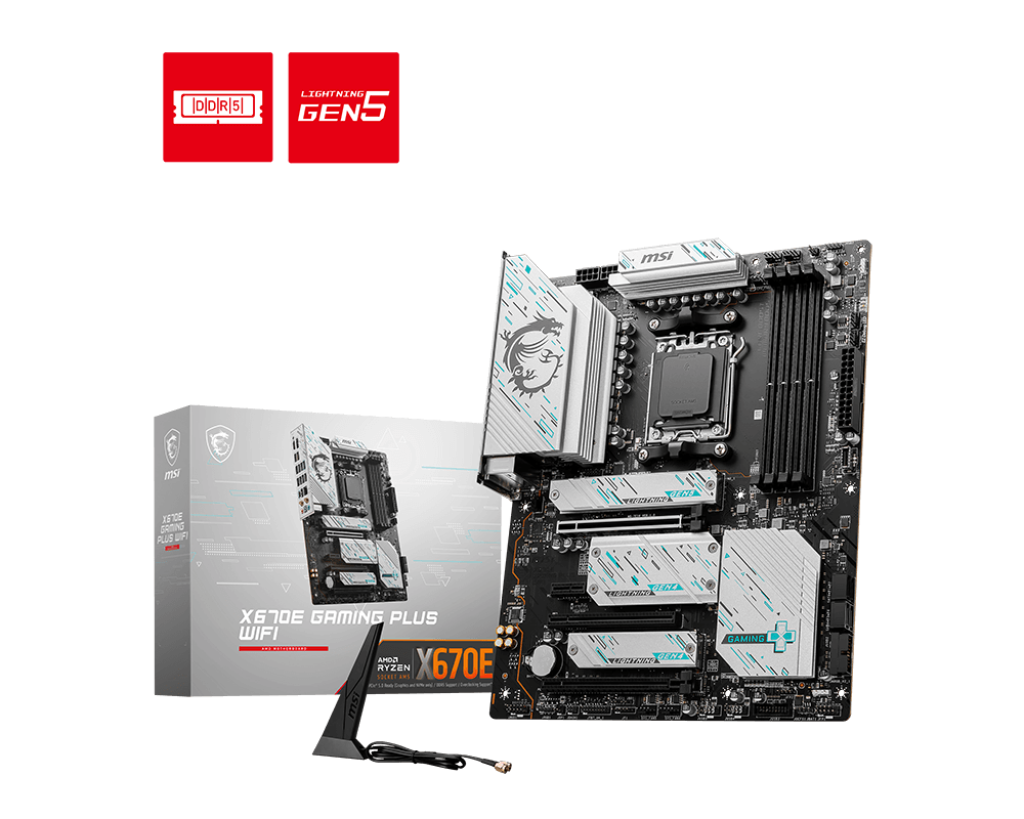 MSI Mainboard X670E GAMING PLUS WIFI-Motherboards-MSI-computerspace