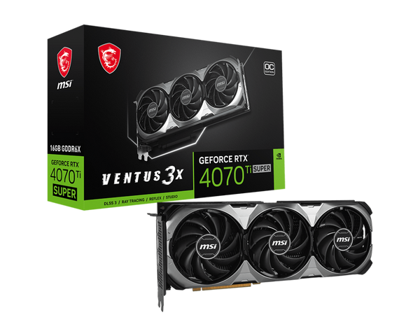 MSI GeForce RTX 4070 Ti SUPER 16G VENTUS 3X OC Graphics Card