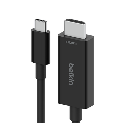 Belkin 2 Meter (6.6 Feet) USB-C to HDMI 2.1 Cable with DP Alt Mode, Supports Resolutions up to 8K 60Hz and HDR10+, HBR3, DSC, HDCP 2.2 for iTunes/Netflix Protected Content - Black-Computerspace-computerspace