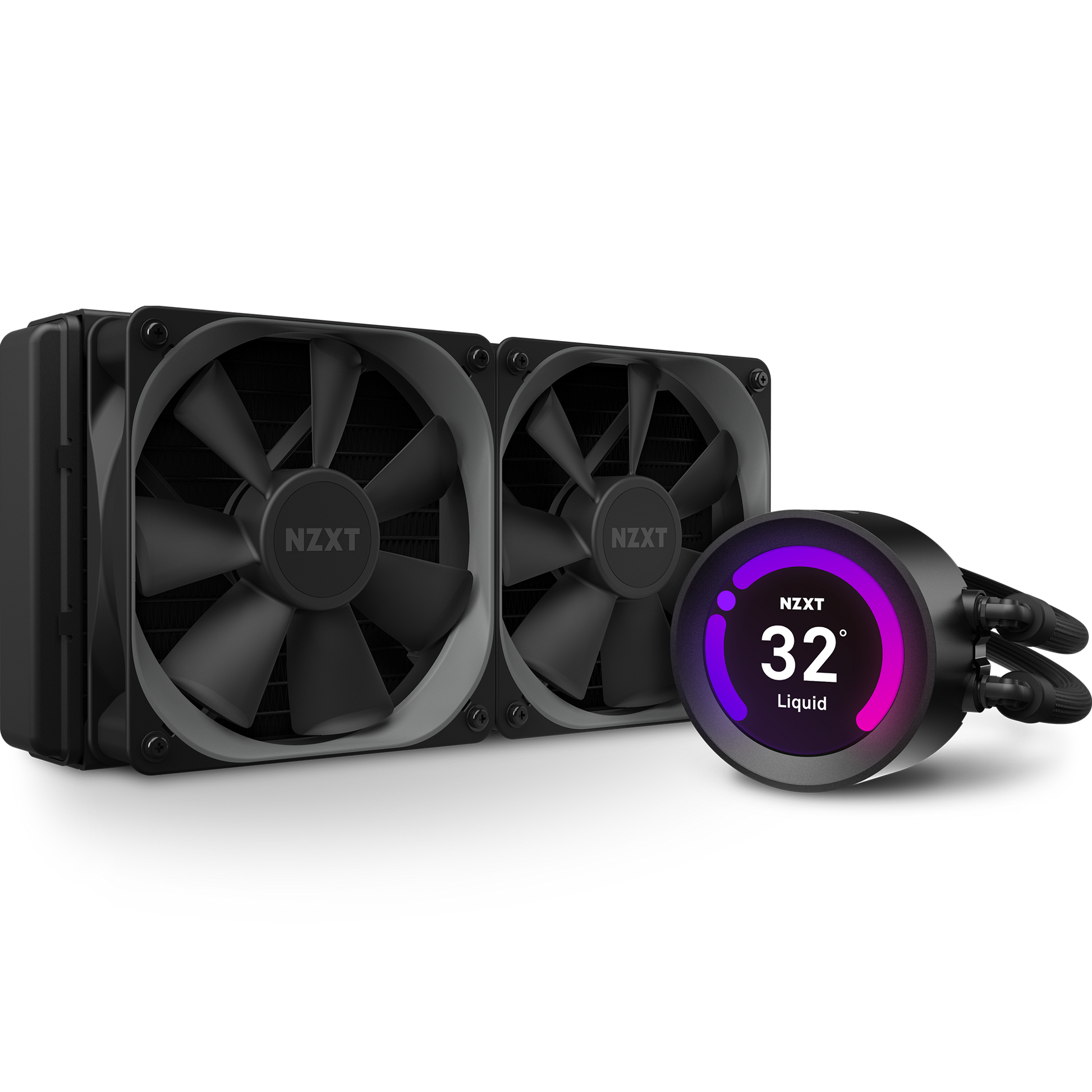 NZXT Kraken Z53 240mm Liquid Cooler with LCD Display I Intel Socket LGA 1200, 1151, 1150, 1155, 1156, 1366, 1700, 2011, 2011-3, 2066 I AMD Socket AM4, sTRX4*, TR4* - (RL-KRZ53-01)-AIO Liquid Coolers-NZXT-computerspace