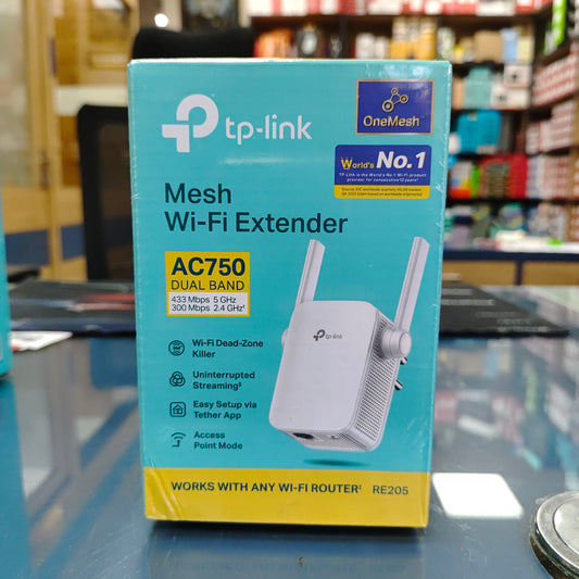 Tp-link Mesh Wi-fi extender Ac750 dual Band 433mbps 5Ghz 300mbps 2.4ghz