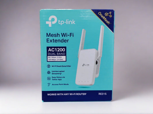 Tp-Link Mesh Wi-Fi extender Ac1200 dual band 867mbps 5ghz 300mbps 2.4ghz