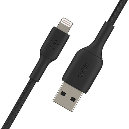 Belkin Braided Lightning to USB-A Cable 2m Black, MFi Certified