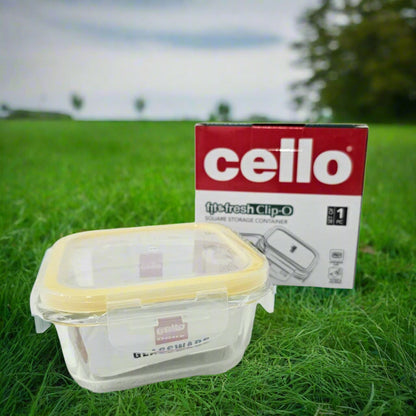 Cello Fit & Fresh Clip-O Square Glass Storage Container - 320ml to 800ml