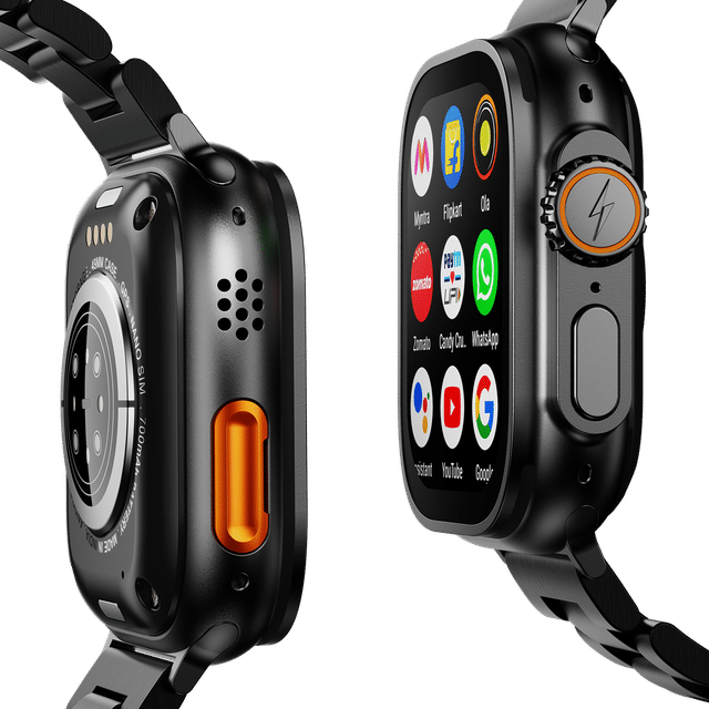 FIRE-BOLTT Oracle Wi-Fi+4G SIM Android OS Wristphone (49mm Display, In Built GPS, Crystal Tide Strap)-Smart Watch-Fire-Boltt-computerspace