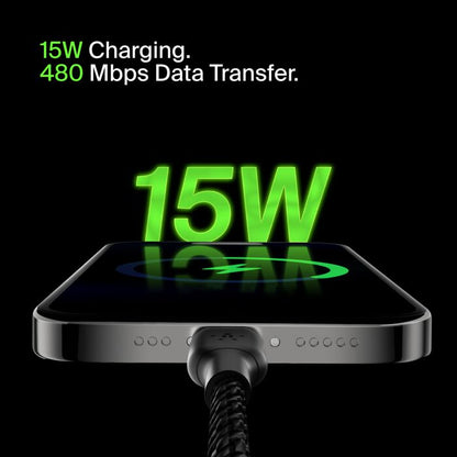 Belkin USB-C to USB-A Cable 2M Black – Fast Charge & Sync