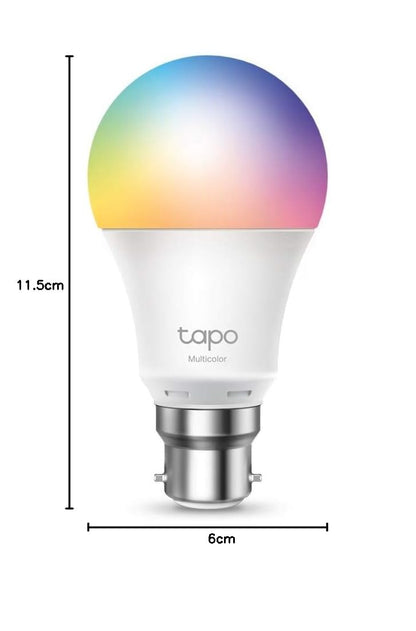 Tapo L530B Smart Bulb, Smart Wi-Fi LED Light, B22, 8.7W, Compatible with Alexa(Echo and Echo Dot) and Google Home, Colour-Changeable, No Hub Required [Energy Class A+], Multi, Standard