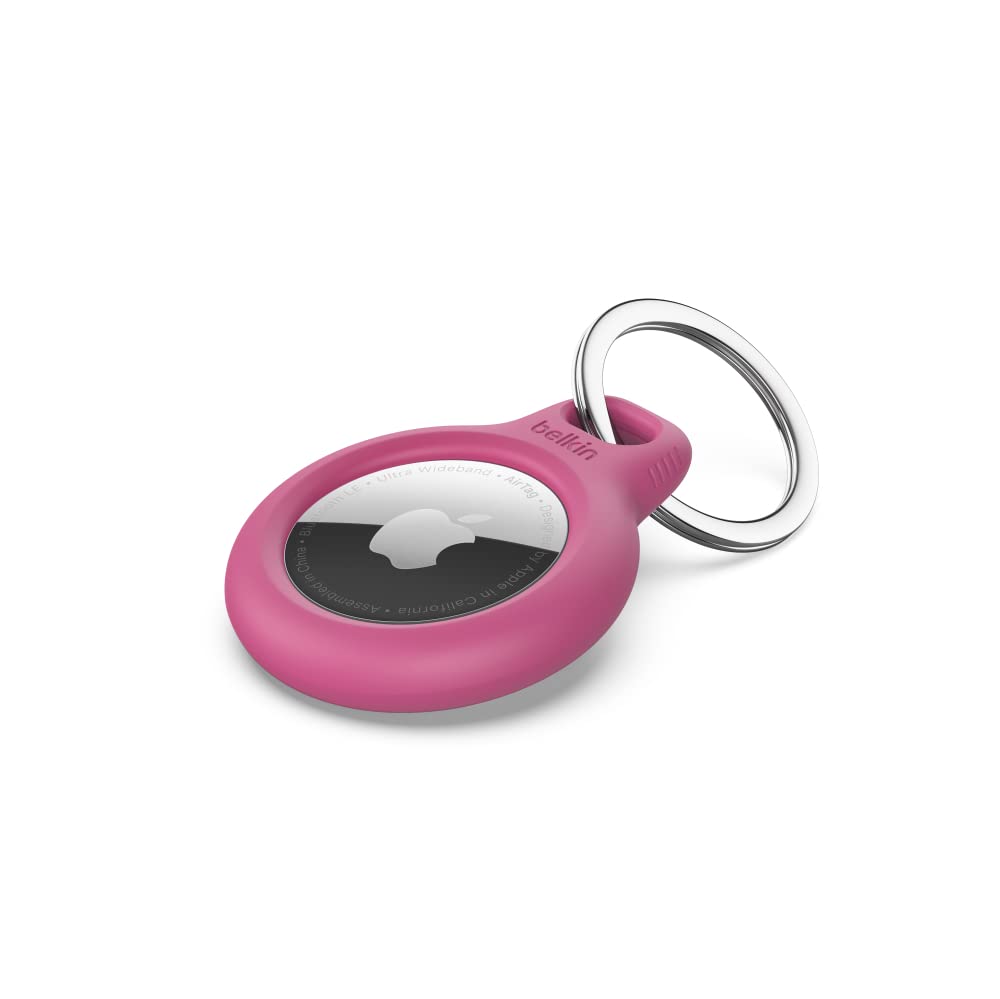 Belkin AirTag Case Secure Holder for Apple Air Tag Protective Cover with Advance Scratch Resistance-Key Ring-Belkin-Pink-Key Chain-computerspace