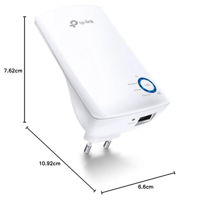 TP-Link TL-WA850RE N300 Wireless Range Extender, Broadband/Wi-Fi Extender, Wi-Fi Booster/Hotspot with 1 Ethernet Port, Plug and Play, Built-in Access Point Mode