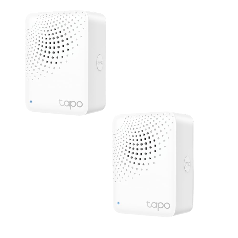 TP-Link Tapo H100 IoT Smart Hub with Chime | Smart Alarm and Doorbell | Smart Actions with Sensors, Switches & Buttons | Connect with up to 64 smart devices, Compatible with Alexa, Google Assistant, WiFi