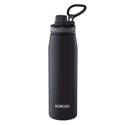 Borosil 900ml Gosports Stainless Steel Water Bottle | Double Wall Vacuum Insulated Flask | Hot 14 Hrs & Cold 18 Hrs | Leakproof, BPA Free | ISI Certified | 1 Year Warranty