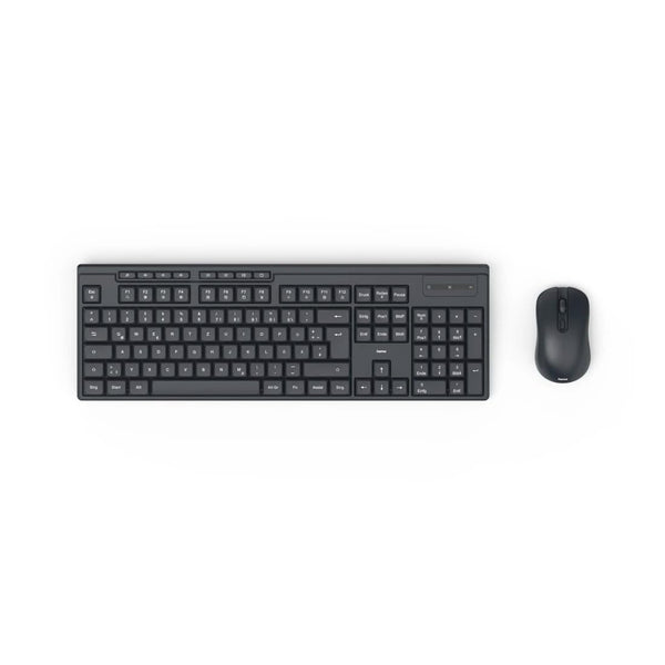 Hama “WKM-200” Wireless Keyboard & Mouse Set, Wireless Keyboard with 8 Media Keys-Black