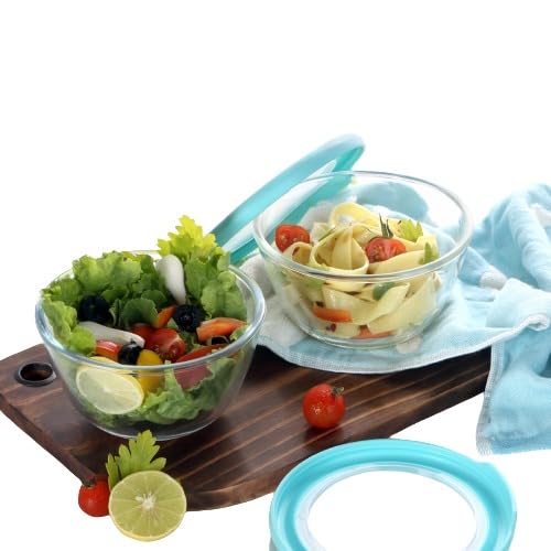 CELLO Ornella Toughened Glass Mixing Bowl Without Lid | Microwave Safe & Dishwasher Safe | Clear & Non- Porous Glass | Scratch Resistant | Transparent
