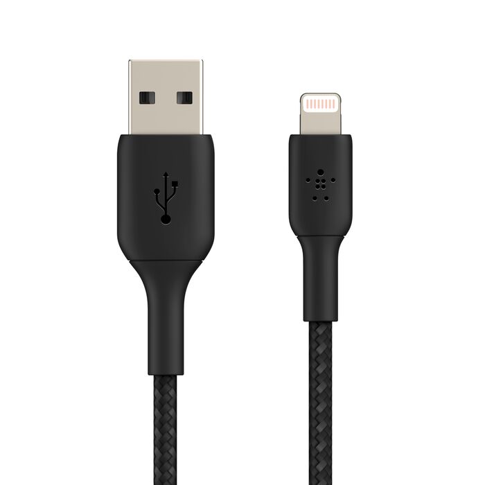 Belkin Braided Lightning to USB-A Cable 2m Black, MFi Certified