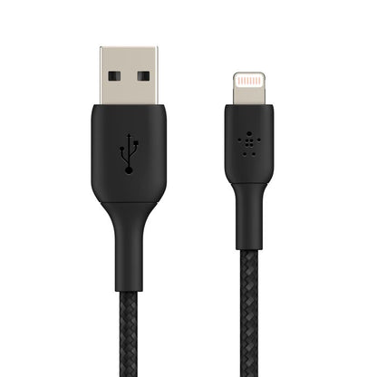 Belkin Braided Lightning to USB-A Cable 2m Black, MFi Certified