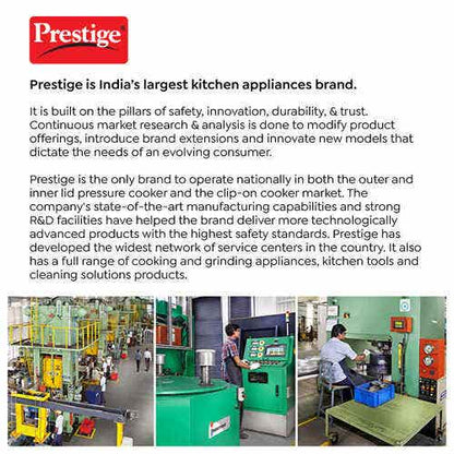Prestige Svachh Flip-on Hard Anodised Gas and Induction Compatible Pressure Cooker with Glass Lid, (Black)