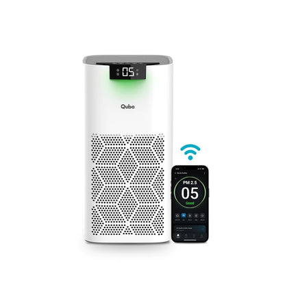 Qubo Smart Air Purifier Q500 for Home by Hero Group | 500 Sqft | 99.99% Allergen Removal |4-Layer True HEPA H13 Filter | 9000 Hrs Filter Life | App & Voice Control | Quiet Night Mode | BLDC Motor