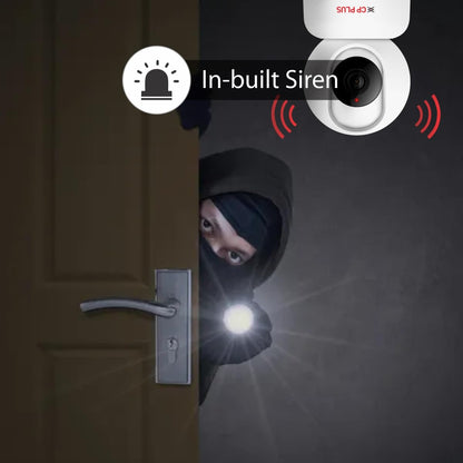 CP PLUS 2MP Full HD Smart Wi-fi CCTV Home Security Camera | 360° with Pan Tilt | 2Way Talk | Motion Detect | Night Vision | Supports SD Card (Upto 128 GB), Alexa & Ok Google | CP-E21A