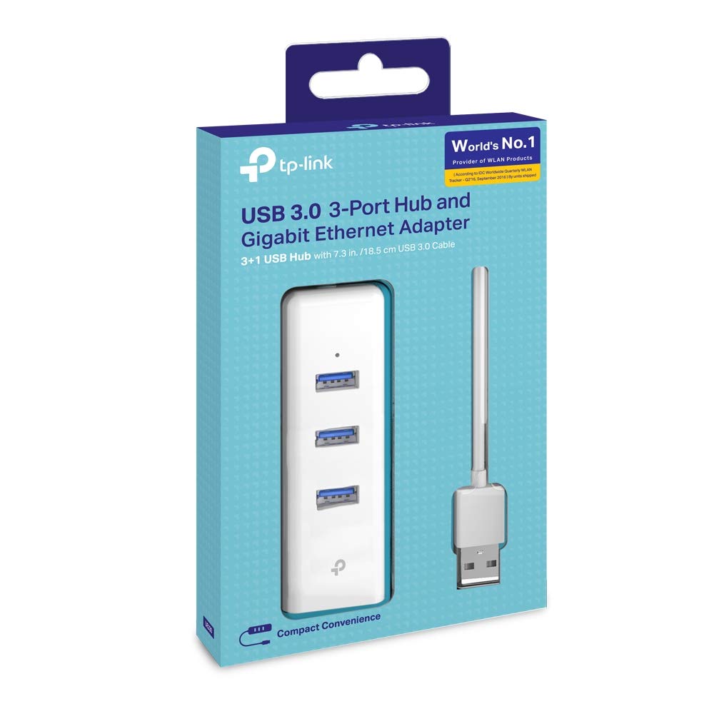 TP-Link USB to Ethernet Adapter (UE306), Foldable USB 3.0 to Gigabit Ethernet LAN Network Adapter, Supports Nintendo Switch, Windows 11/10/8.1/8/7 Mac OS and Linux OS, Plug and Play