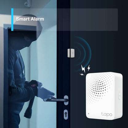 TP-Link Tapo H100 IoT Smart Hub with Chime | Smart Alarm and Doorbell | Smart Actions with Sensors, Switches & Buttons | Connect with up to 64 smart devices, Compatible with Alexa, Google Assistant, WiFi