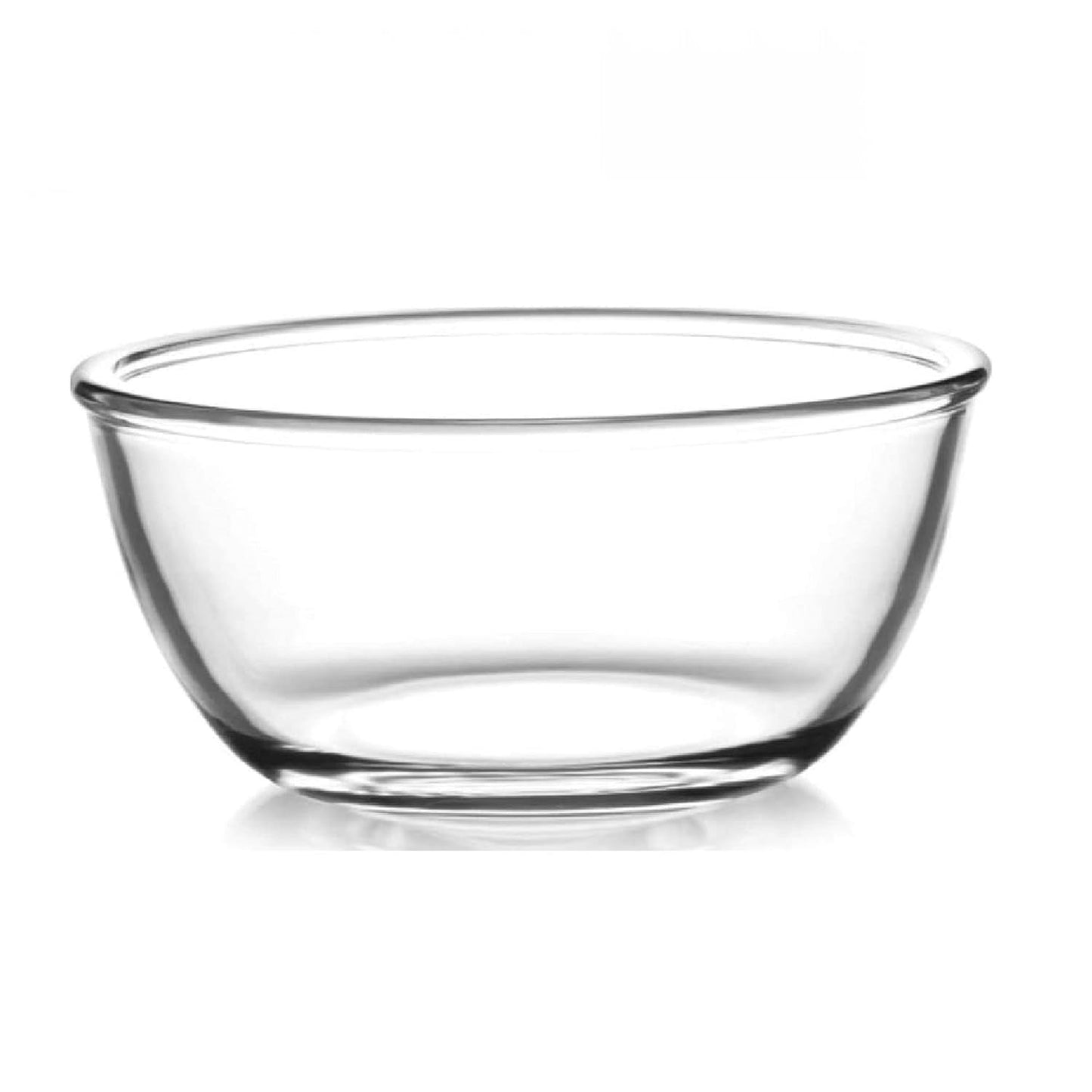CELLO Ornella Toughened Glass Mixing Bowl Without Lid | Microwave Safe & Dishwasher Safe | Clear & Non- Porous Glass | Scratch Resistant | Transparent