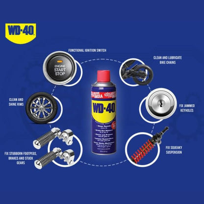 Pidilite WD-40, Multipurpose Spray, Rust Remover, Hinge Lubricant, Stain Remover, Degreaser, and Cleaning Agent, 420ml (341g)