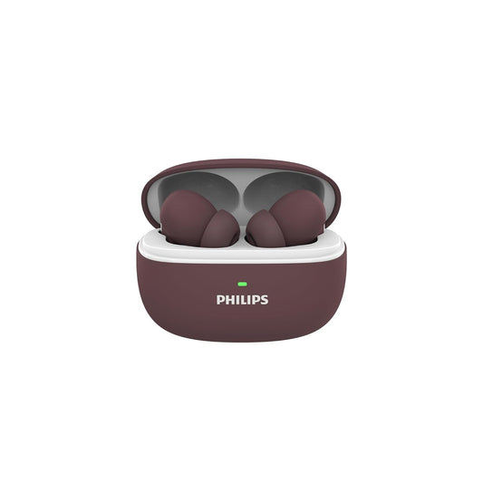 PHILIPS TAT1150BK/94 Premium Wireless Earbuds with ANC, Quad Mic ENC, Up to 55 Hr Playtime,13mm Neodymium Drivers,Multipoint, ergonomically Designed,IPX5 Water Resistance,Fast Charging (Deep Black)