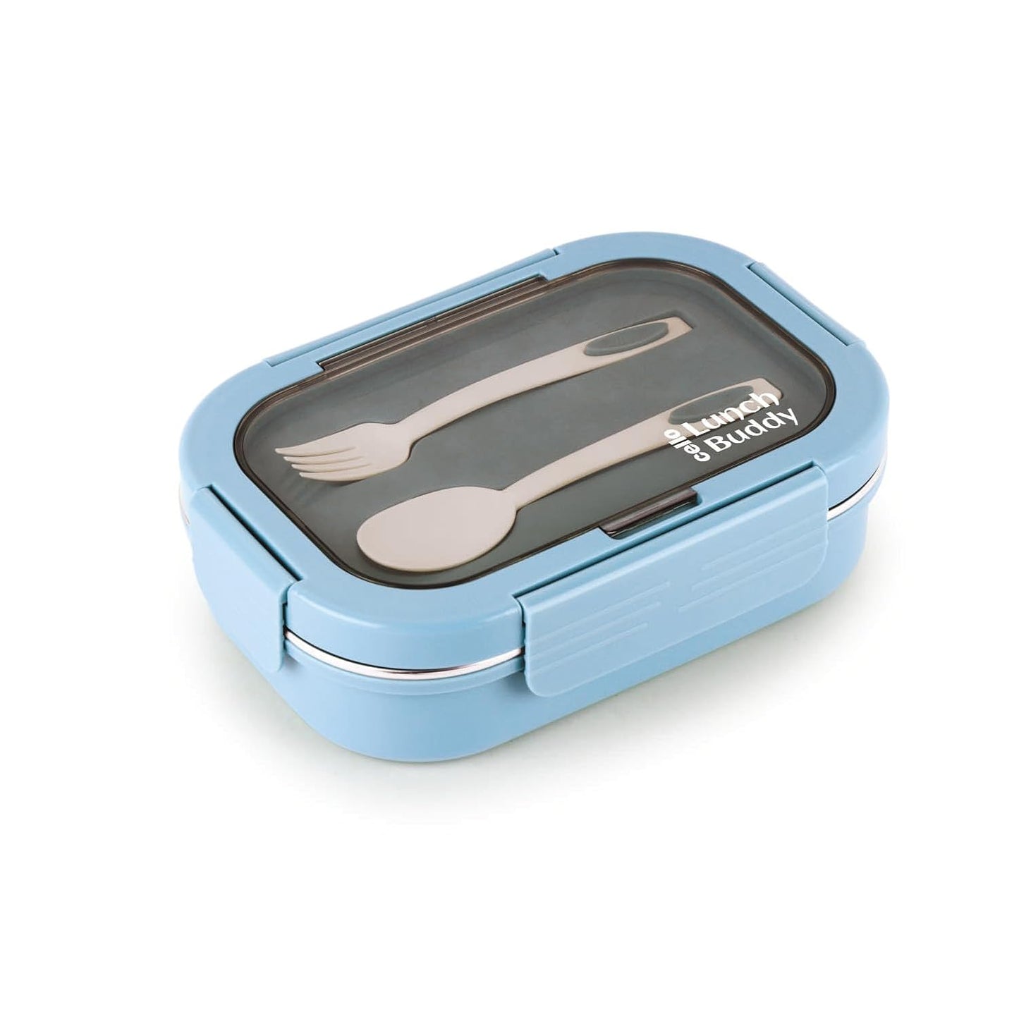 CELLO Lunch Buddy Insulated Lunch Box with Plastic Spoon and Fork | 100% Food Grade | Leak Proof and Break Resistant | Ideal for College,Office, Outdoor Activities | 925 ml, Pink