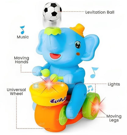 Elephant Musician Toy - Levitation Ball, Dazzling Lights & Music Sounds | Kids Toy