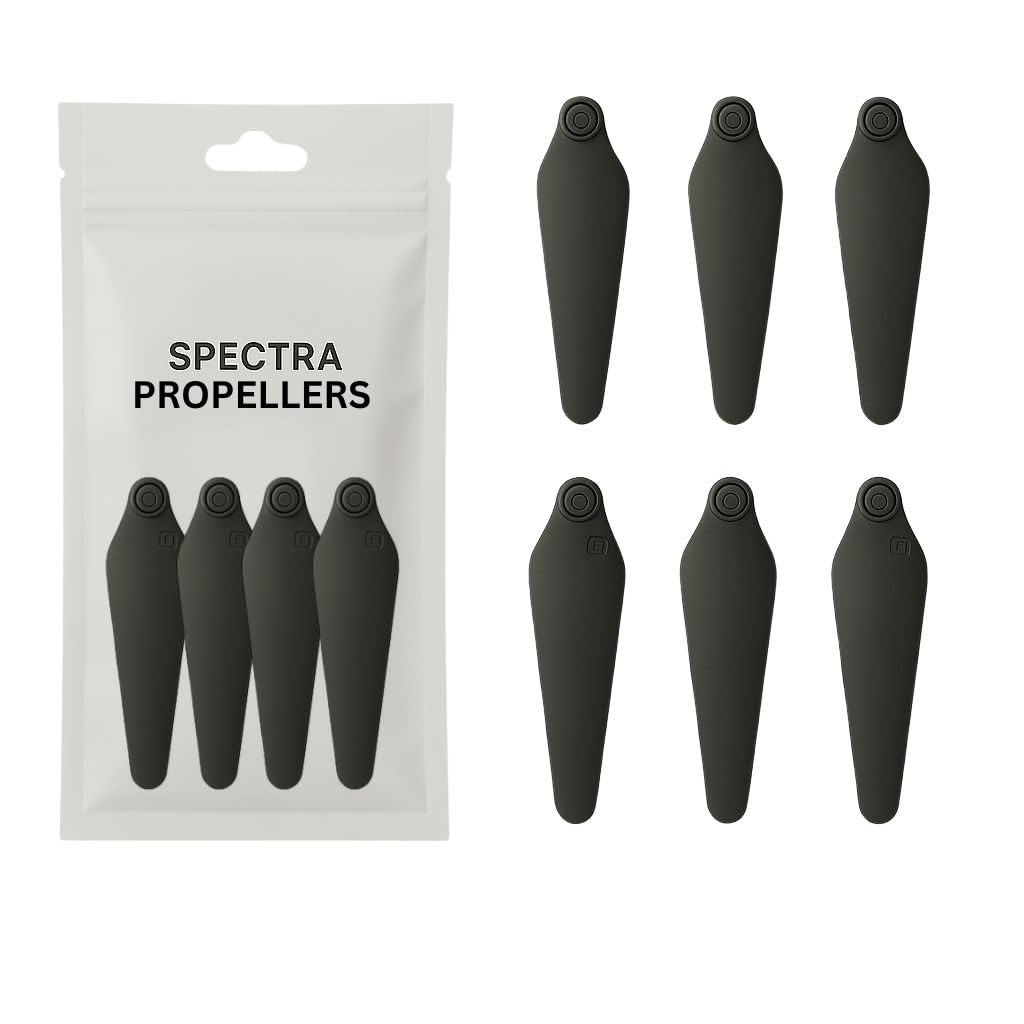 Spectra Drone Original Propeller Set – Pack of 8 Replacement Blades for Drones, Durable & Lightweight, Color: Black