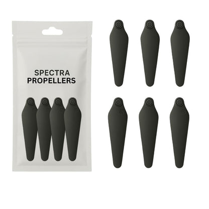 Spectra Drone Original Propeller Set – Pack of 8 Replacement Blades for Drones, Durable & Lightweight, Color: Black