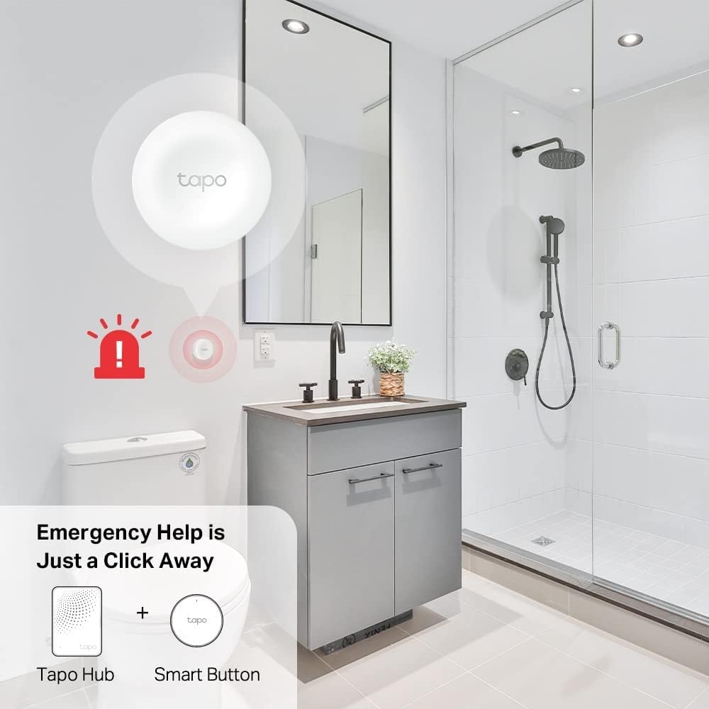 TP-Link Tapo S200B Smart Button, Works with Tapo devices | Smart Home Control | Flexible Placement | Battery Powered | Tapo Hub required
