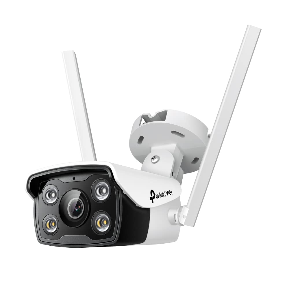 TP-Link VIGI C340-W Wireless Outdoor Wi-Fi Pan Tilt Network Smart Bullet Security Camera | 24 Hour Full-Color CCTV | 4MP HD | Smart Detection | H.265+ | IP66 Waterproof | Two Way Audio