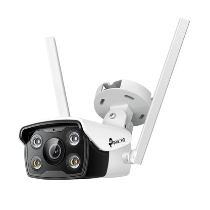 TP-Link VIGI C340-W Wireless Outdoor Wi-Fi Pan Tilt Network Smart Bullet Security Camera | 24 Hour Full-Color CCTV | 4MP HD | Smart Detection | H.265+ | IP66 Waterproof | Two Way Audio