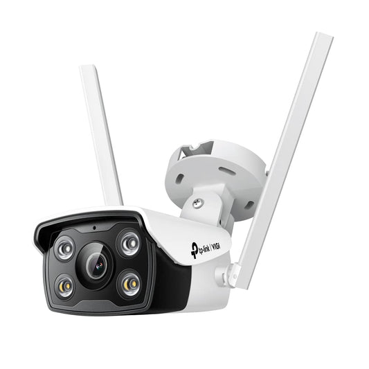 TP-Link VIGI C340-W Wireless Outdoor Wi-Fi Pan Tilt Network Smart Bullet Security Camera | 24 Hour Full-Color CCTV | 4MP HD | Smart Detection | H.265+ | IP66 Waterproof | Two Way Audio