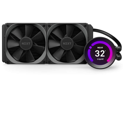 NZXT Kraken Z53 240mm Liquid Cooler with LCD Display I Intel Socket LGA 1200, 1151, 1150, 1155, 1156, 1366, 1700, 2011, 2011-3, 2066 I AMD Socket AM4, sTRX4*, TR4* - (RL-KRZ53-01)-AIO Liquid Coolers-NZXT-computerspace