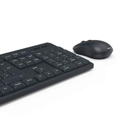 Hama “WKM-200” Wireless Keyboard & Mouse Set, Wireless Keyboard with 8 Media Keys-Black