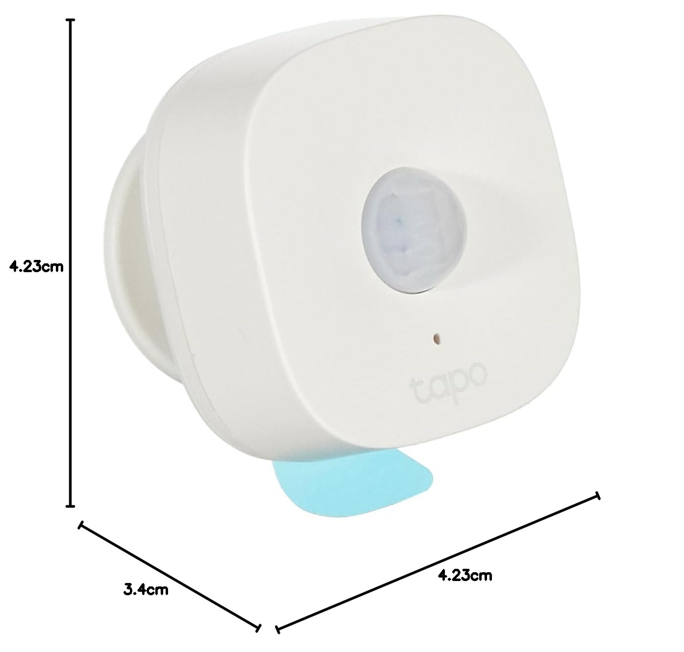 TP-Link Tapo T100 120° PIR Smart Motion Sensor with Motion-Activated Light, Energy Saving, Battery-Powered, Real-Time Notifications, Device Sharing