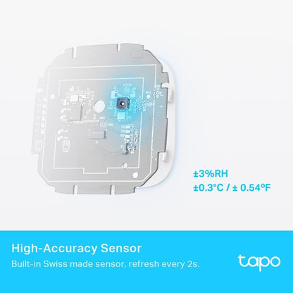 Tapo T315 Smart Hygrometer Thermometer — Digital Temperature & Humidity Sensor with Real-Time Monitoring, Free Data History & Visual Graphs | Works with Tapo Hub