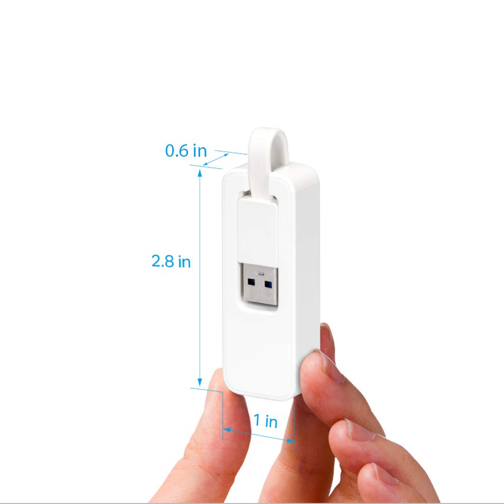 TP-Link USB to Ethernet Adapter (UE306), Foldable USB 3.0 to Gigabit Ethernet LAN Network Adapter, Supports Nintendo Switch, Windows 11/10/8.1/8/7 Mac OS and Linux OS, Plug and Play